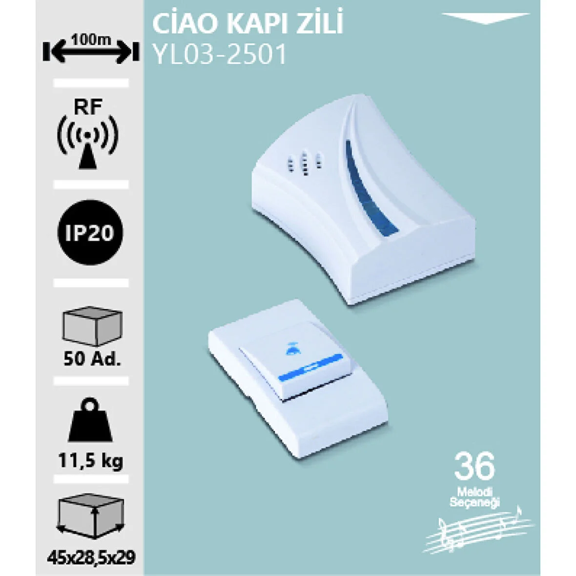 NOAS KAPI ZILI KABLOSUZ
